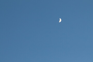 moon over blue sky