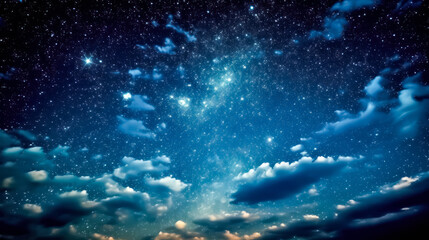 Under the nights embrace, stars sprinkle the sky like gleaming jewels, casting a mesmerizing and...