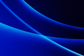 Modern abstract blue shapes wallpaper with glowing lights and curved shapes. Modern blue backdrop design