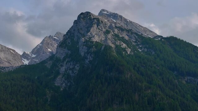Mountain picks around Hintersee lake, Ramsau, Berchtesgadener Land, Bavaria, Germany