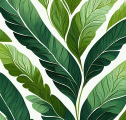 Leaves illustration background for design
