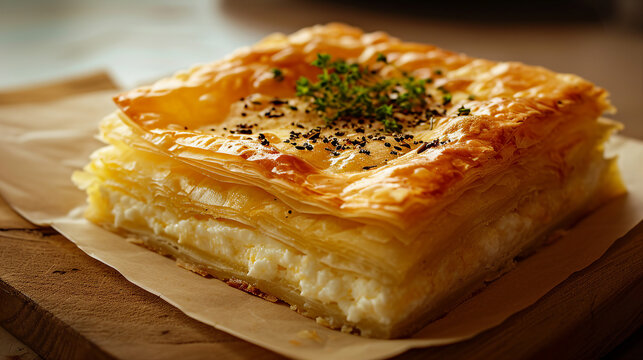 Turkish Su B&ouml;reği - Layered Pastry with Feta Photo