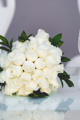 A bouquet is a collection of flowers in a creative arrangement, used widely in weddings, the symbolism depends on the types of flowers used and culture. Wedding bouquet 