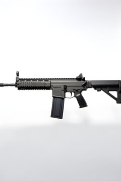High-Resolution Stock Image Showcasing Side-View of FN SCAR 17 Strategic Rifle