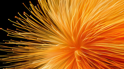 Fireworks burst, glowing over the dark background. Electric storm power in the sky. Banner design.