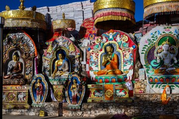 Discover the mesmerizing charm of Senzi town nestled in Yushu, showcasing a vibrant assembly of...