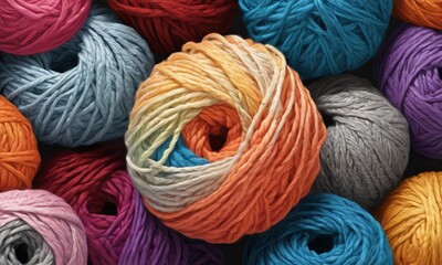 Wool balls of different colors