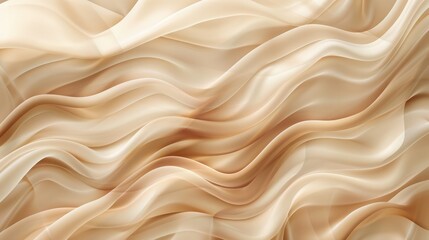 abstract background with smooth wavy lines in beige and brown colors