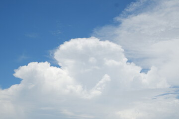 blue sky with cloud. natural background with copy space.