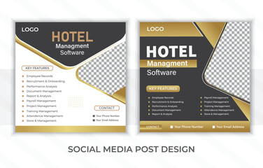 Modern social media post design template whit 2 design