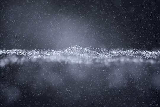 Abstract White Particles Background