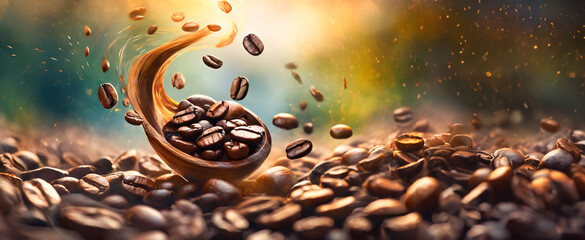 Obraz premium Kawa, picie kawy, codzienny rytuał