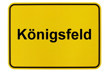 Illustration eines Ortsschildes der Gemeinde Königsfeld in Mecklenburg-Vorpommern