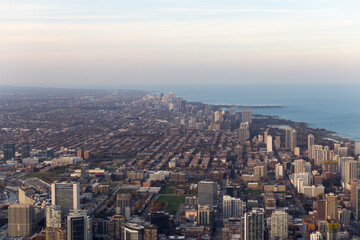 Fototapeta na wymiar Chicago from above - amazing aerial view