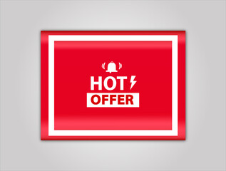 red flat sale banner for HOT offer poster and banner 