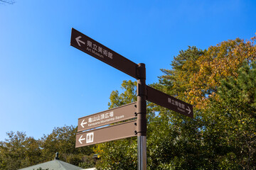 山口県立博物館 山口県立美術館 亀山山頂広場 表示板