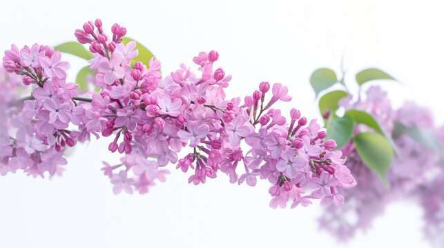 Tree Branch Flower Photo Overlays Lilac Blossoms On a Isolated Background