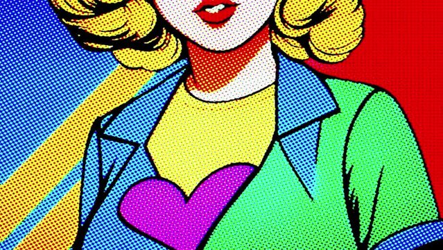  Pop Art illustration halftone  art animation