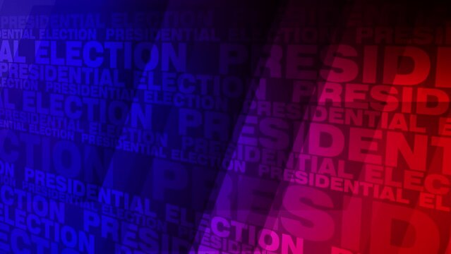 Presidential election text abstract background with voting, politics, and candidate information and creative typography design