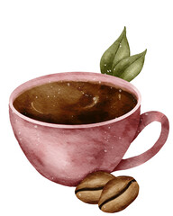 Watercolor Coffee Cup