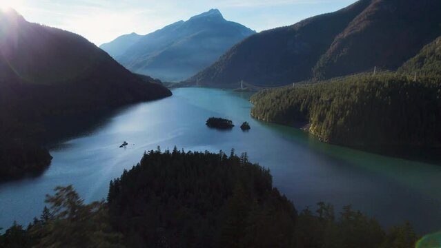 Man at Nature Lookout in North Cascades National Park