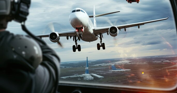 commercial airplane hitting drone
