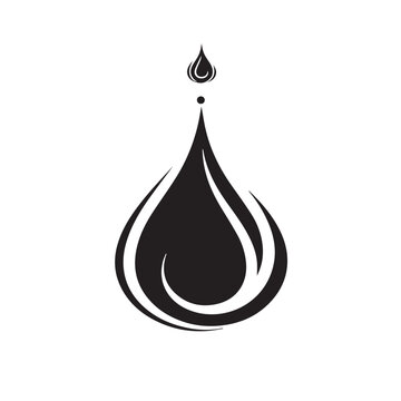Water drop in cartoon, doodle style . Image for t-shirt, web, mobile apps and ui. Isolated 2d vector illustration in logo, icon, sketch style, Eps 10, black and white. AI Generative