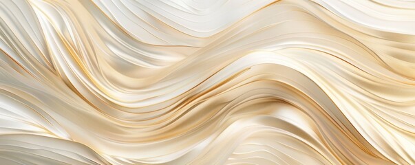 golden smooth wavy wired background Generative AI