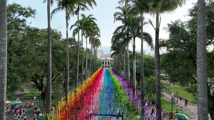 Lgbt flag at Praça da Liberdade In Belo Horizonte - Carnval