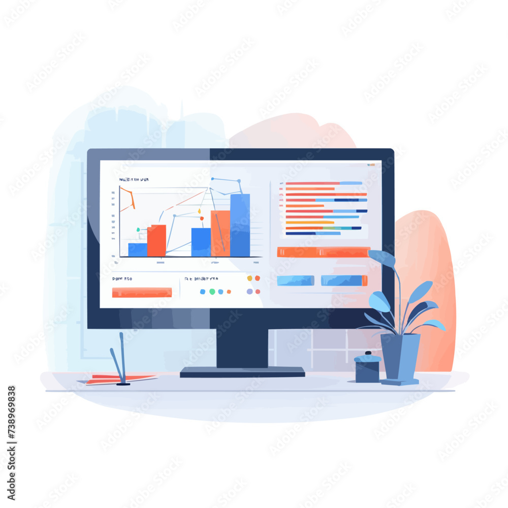 Aufkleber business performance analysis, benchmark metrics audit concept. analyzing financial statistics, data