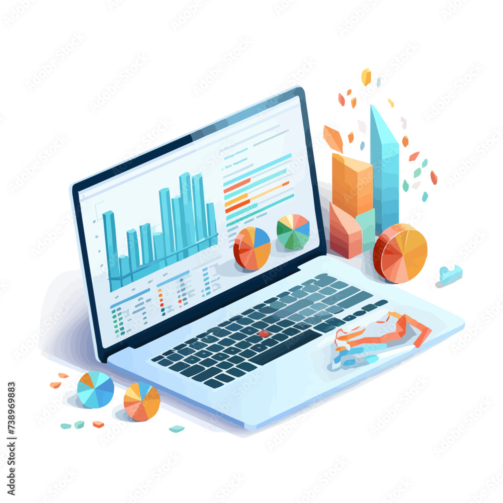 Aufkleber business performance analysis, benchmark metrics audit concept. analyzing financial statistics, data