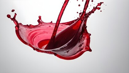 Hibiscus (Roselle, jamaica) juice splash isolated on white background. - obrazy, fototapety, plakaty