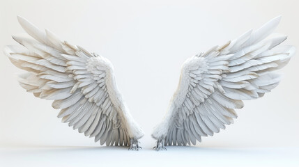 Wings 8K Resolution, White Background, Extremely Detailed