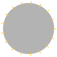 Round shape sticker, price tag, starburst icon PNG