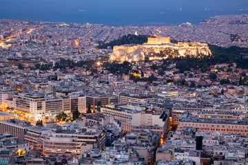 Poster the Acropolis in Athens, Attica, Greece © Melinda Nagy