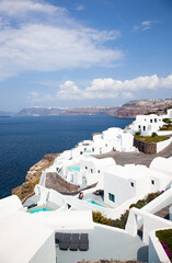 Fototapeta na wymiar beautiful island of Santorini Greece - travel destination - Greek islands