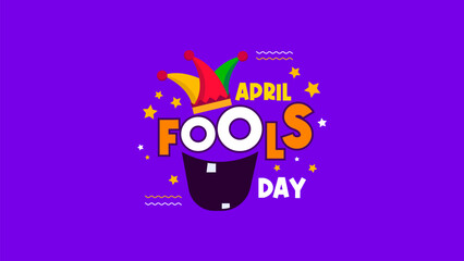 April. April Fool's day celebration. April fun is full of jokes. Celebrate April Fool's Day with a trumpet and a clown hat. celebrate the month of April