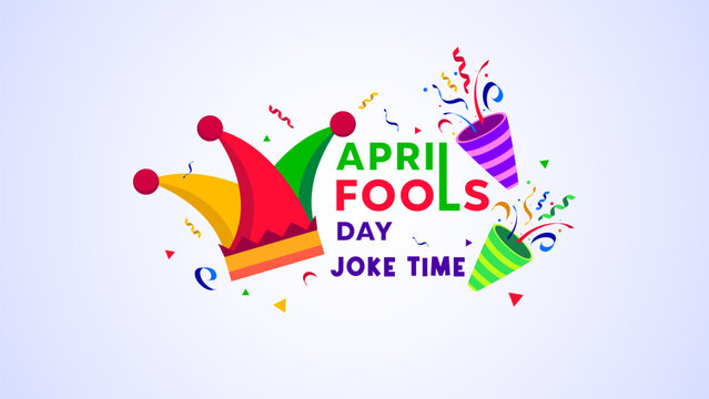 April. April Fool's day celebration. April fun is full of jokes. Celebrate April Fool's Day with a trumpet and a clown hat. celebrate the month of April
