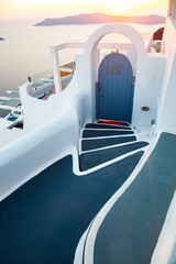 beautiful island of Santorini  Greece -  travel destination - Greek islands - obrazy, fototapety, plakaty