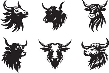 Cow head vector illustration