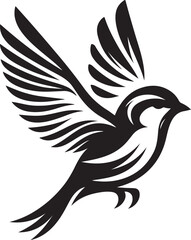 sparrow silhouette vector illustration