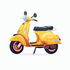 Scooter in cartoon, doodle style. Image for t-shirt, web, mobile apps and ui. Isolated 2d vector illustration in logo, icon, sketch style, Eps 10. AI Generative