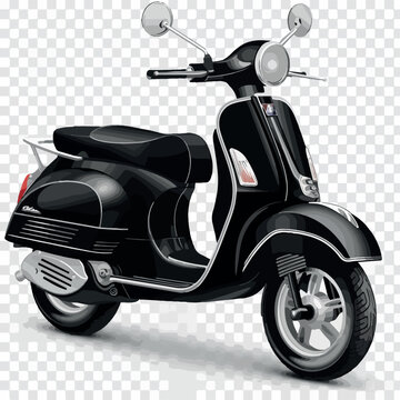 Scooter in cartoon, doodle style. Image for t-shirt, web, mobile apps and ui. Isolated 2d vector illustration in logo, icon, sketch style, Eps 10. AI Generative