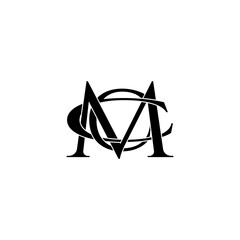 ccm initial letter monogram logo design