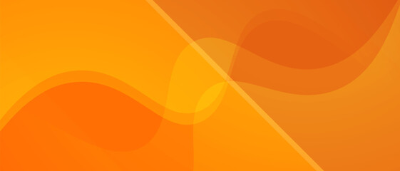 Abstract orange background with smooth lines. Vector illustration for your design.