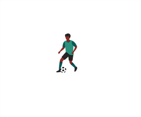 Fototapeta na wymiar football player flat design illustration