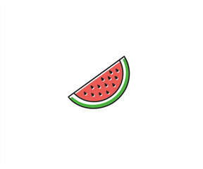 watermelon cartoon logo design