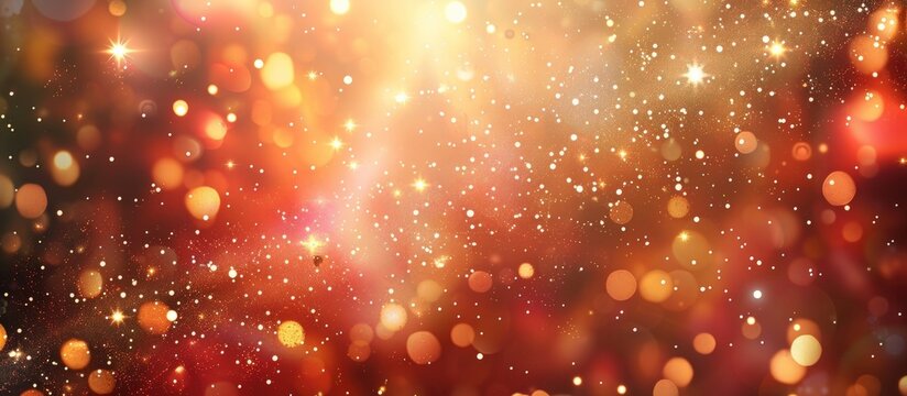 3d rendering illustration of sparkling light rays Christmas frame background. AI generated image