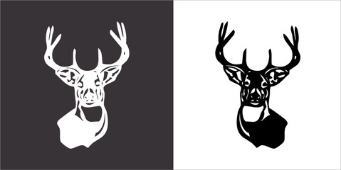 Illustration vector graphics of head deer icon