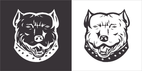 Illustration vector graphics of face dog icon